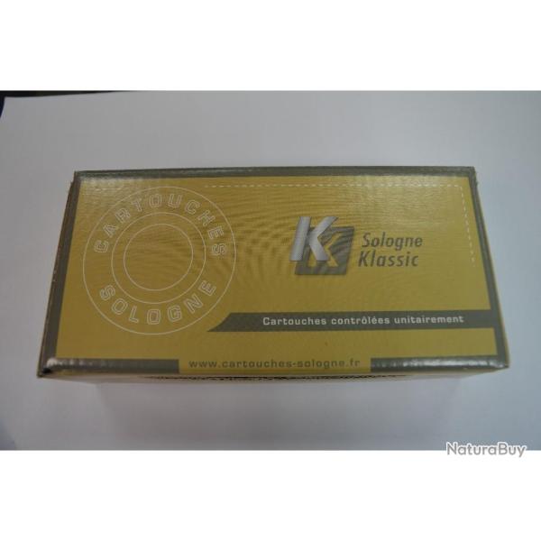 1 BOITE DE 20 MUNITIONS SOLOGNE KLASSIC CALIBRE 222REM SUBSONIQUE 45 GR / 2.9G NEUVE