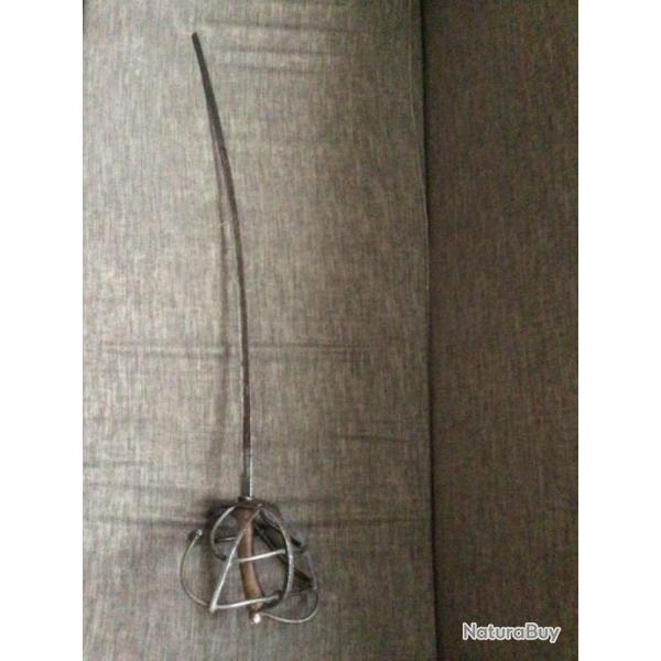 Sabre, D�nomm� Schl�ger, Duel � la Mensur, Deuxi�me moiti� 19eme si�cle Longueur 107 cm
