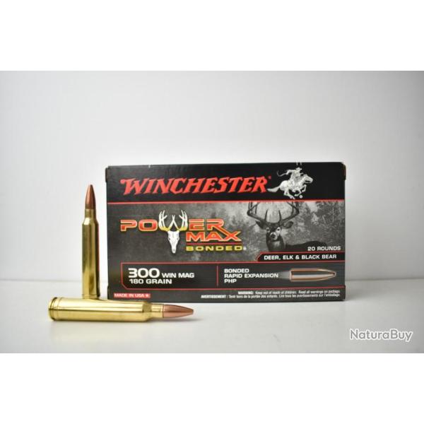 1 Boite de Balles Winchester 300 Win Mag - Power Max - 180Gr