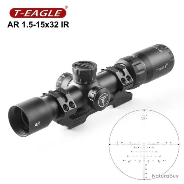 T-Eagle Lunette De Vis�e 1-5-15x32 IR Paiement en 3 ou 4 fois - LIVRAISON GRATUITE !!!