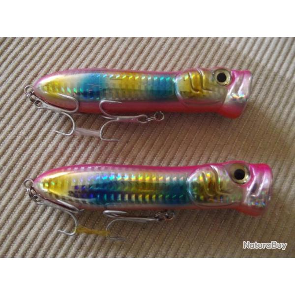 A SAISIR - 2 gros leurres rigides multicolores 11 cm pche en mer NEUFS