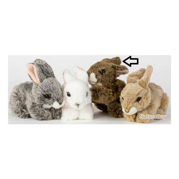 PELUCHE LAPIN MARRON COUCH� 17cm