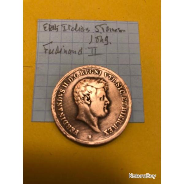 �TATS ITALIENS - Ferdinand II - 1849 - 5 Tornesi
