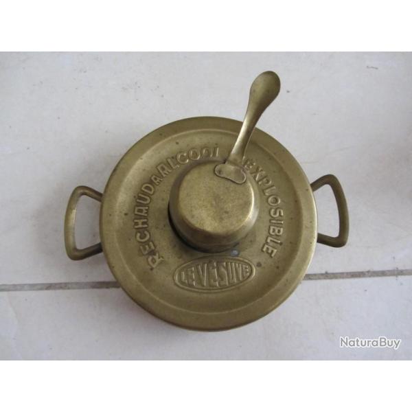 R�chaud � alcool Le V�suve 1950 - Laiton