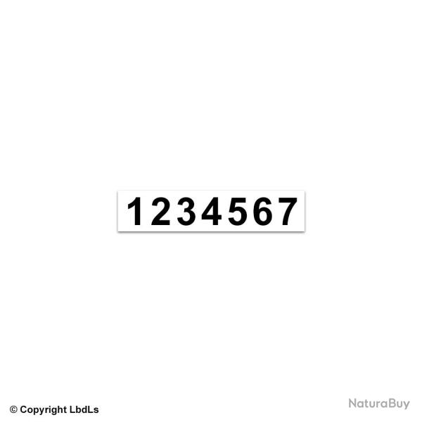 NUB 54x15 arial 36 noir sur fond blanc