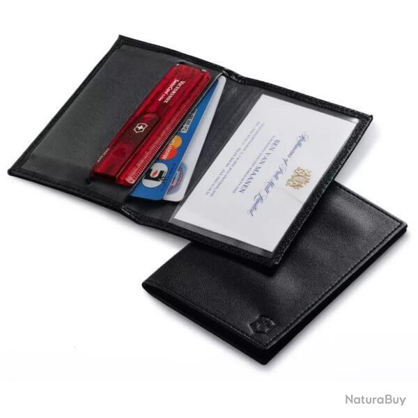 4.0873.L Etui cuir noir Victorinox pour Swisscard