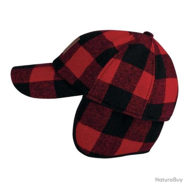 Casquette Big Bill� Plaid Laine � Carreaux - Rouge - BBHHAT2