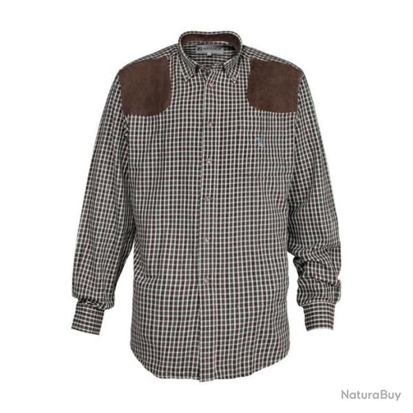 Chemise Chasse Sologne marron/vert Percussion