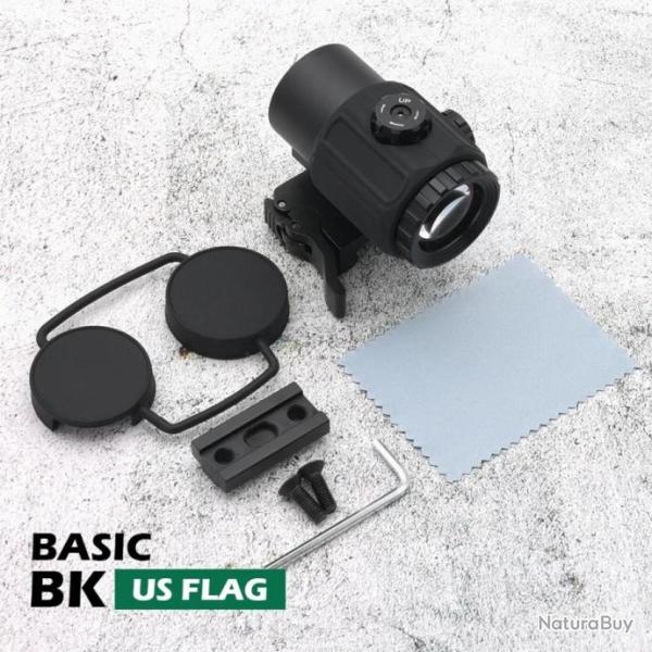 DawnForce Loupe De Vise 3X G43 FLAG BASIC BK Paiement en 3 ou 4 fois - LIVRAISON GRATUITE !