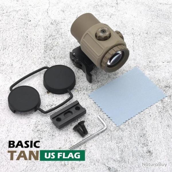 DawnForce Loupe De Vise 3X G43 FLAG BASIC TAN Paiement en 3 ou 4 fois - LIVRAISON GRATUITE !