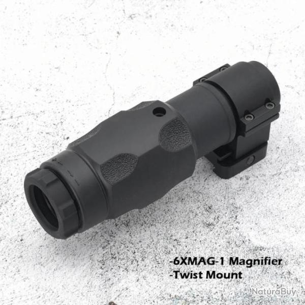 DawnForce Loupe De Vise  6XMAG-1 w Twist BK Paiement en 3 ou 4 fois - LIVRAISON GRATUITE !