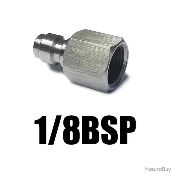 Adaptateur PCP pour pompe et compresseur 1/8 BSP femelle vers Male quick connect