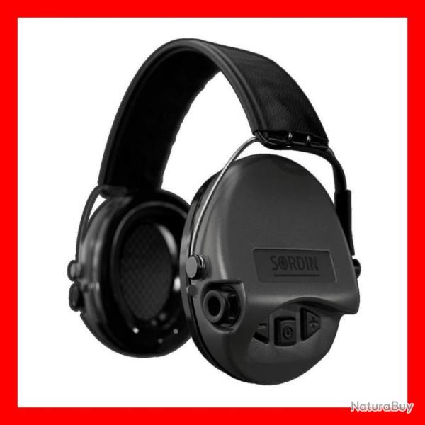 CASQUE ACTIF SUPREME PRO NOIR - SORDIN + COUSSINETS