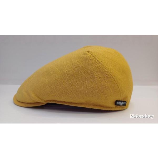 CASQUETTE PLATE EN COTON SAFRAN "MARONE"  T57