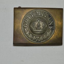 PLAQUE DE CEINTURON PRUSSIENNE Mle 1895-GERMAN PLATE BELT 1&deg; WW-GUERRE 1914/1918