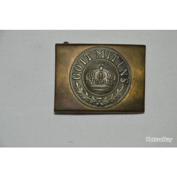PLAQUE DE CEINTURON PRUSSIENNE Mle 1895-GERMAN PLATE BELT 1� WW-GUERRE 1914/1918