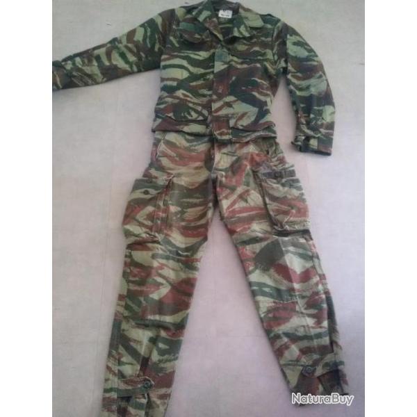 ensemble treillis fran�ais camouflage l�opard
