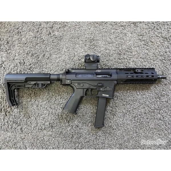 Carabine BRUGGER & THOMET SPC9  Calibre 9 mm Para + Point rouge AIMPOINT Micro T-1