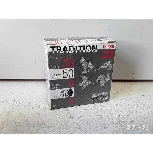 10485 BOITE DE 25 CARTOUCHES FOB TRADITION CAL 12MM NEUF