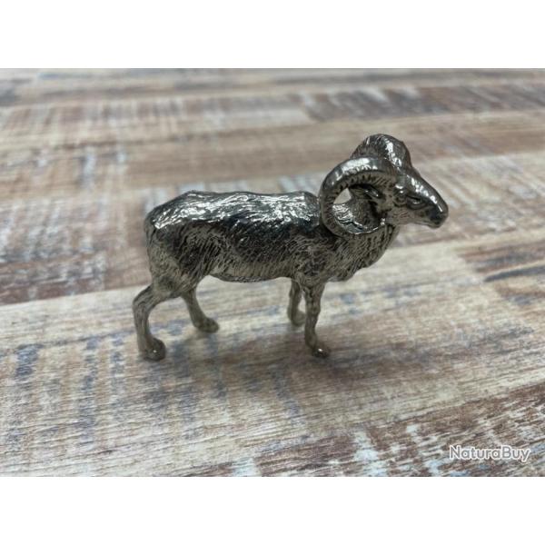 MOUFLON DEBOUT EN ETAIN