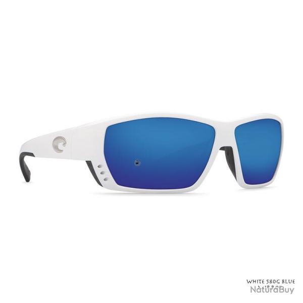 Lunettes Polarisantes Costa Tuna Alley White 580G Blue Mirror