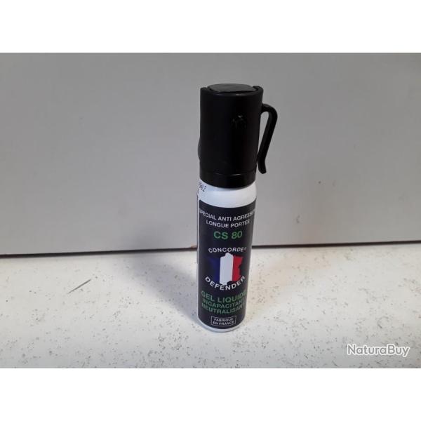 10495 BOMBE LACRYMOG�NE CONCORDE DEFENDER CS 80 GEL LIQUIDE 25ML NEUF