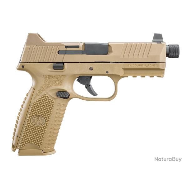 Pistolet semi automatique FN Herstal 509 Tactical cal.9x19mm FDE/FDE