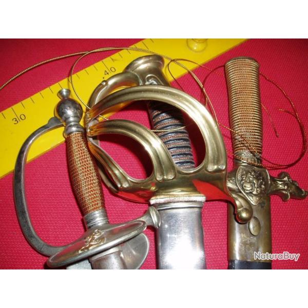 2 FILIGRANES LAITON aspect BRILLANT1,6mm pour poignee EPEE /SABRE autre de couleur JAUNE(TROIS DIAM)