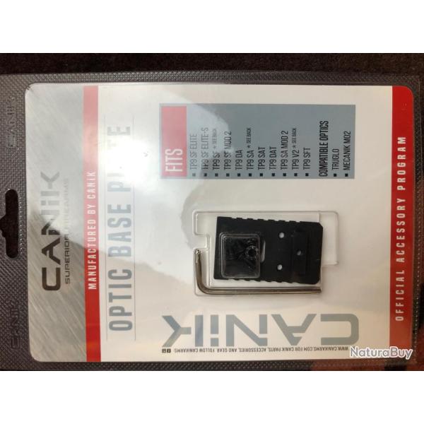 PLATINE POINT ROUGE CANIK POUR PISTOLET TP9 "NON OPTIC READY" - TRUGLO/MECANIK M02