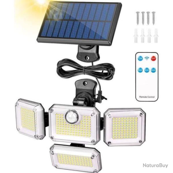 Lampe Solaire Ext�rieur 333 LED 3Modes D�tecteur de Mouvement IP65 �tanche