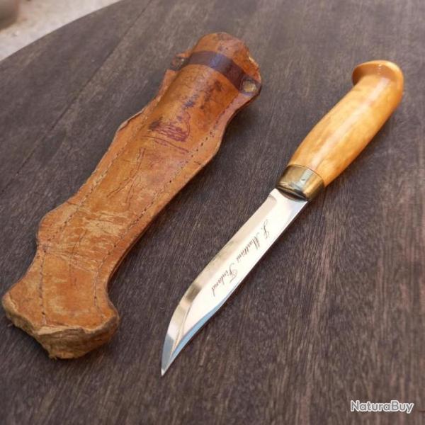 Joli Couteau PUUKKO FINLANDAIS J.MARTTIINI avec ancien Fourreau en cuir