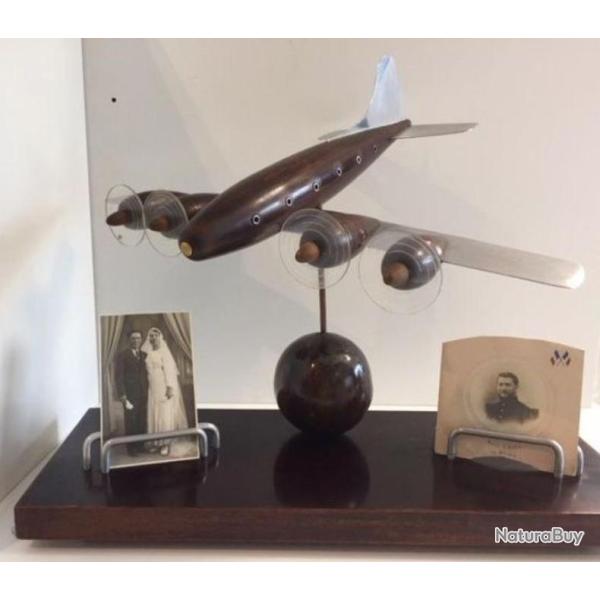 Maquette de Bureau Avion en Bois Palissandre �poque Art D�co 1930 - 1940 Design