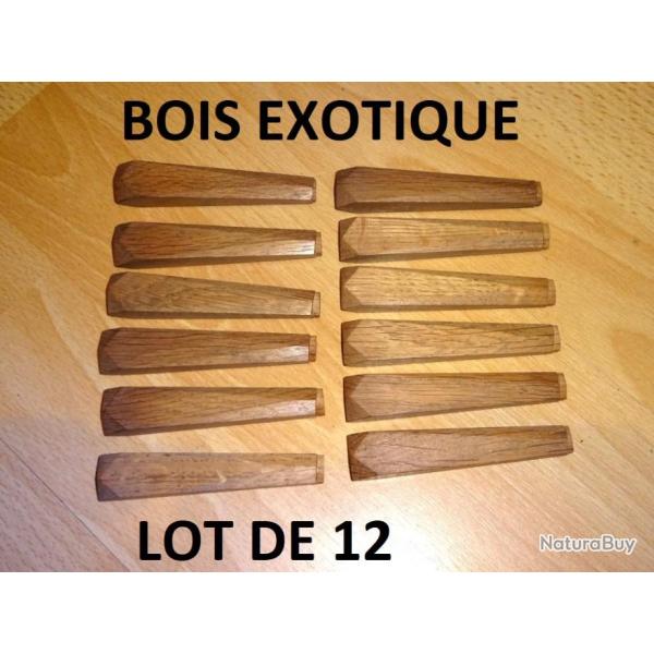 lot de 12 manches en BOIS EXOTIQUE couteaux cuill�re fourchette - VENDU PAR JEPERCUTE (D24B58)