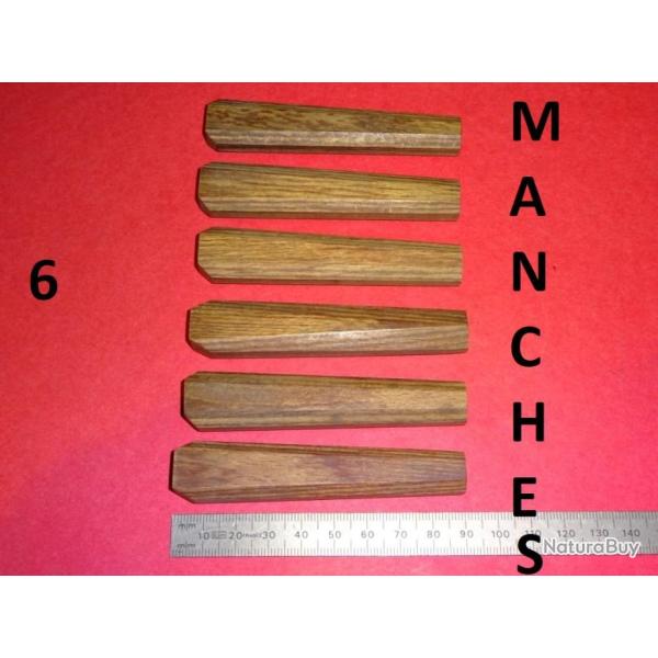 lot de 6 manches en BOIS EXOTIQUE couteaux cuill�re fourchette - VENDU PAR JEPERCUTE (D24B57)