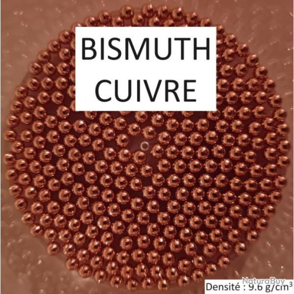 BISMUTH CUIVR� en #6 / 4000gr / Diam�tre 2.75mm / Billes de substituts / Densit� : 9.6 g/cm3