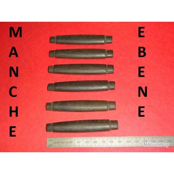 lot de 6 manches en EBENE couteaux cuillre fourchette - VENDU PAR JEPERCUTE (D24B51)
