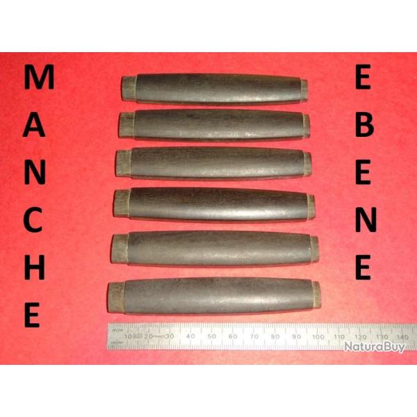 lot de 6 manches couteaux cuillre fourchette en EBENE - VENDU PAR JEPERCUTE (D24B52)