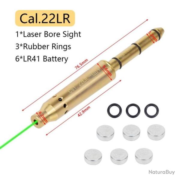 Collimateur laser � mettre en bout de canon calibre 22lr - Laser vert