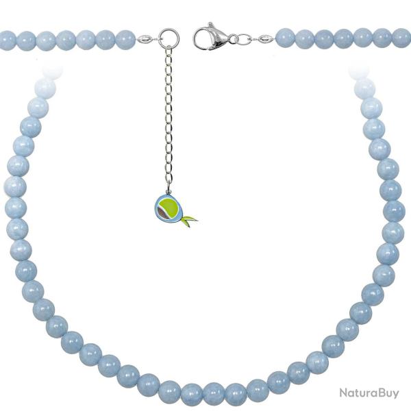 Collier en ang�lite - Perles rondes 6 mm - 90 cm
