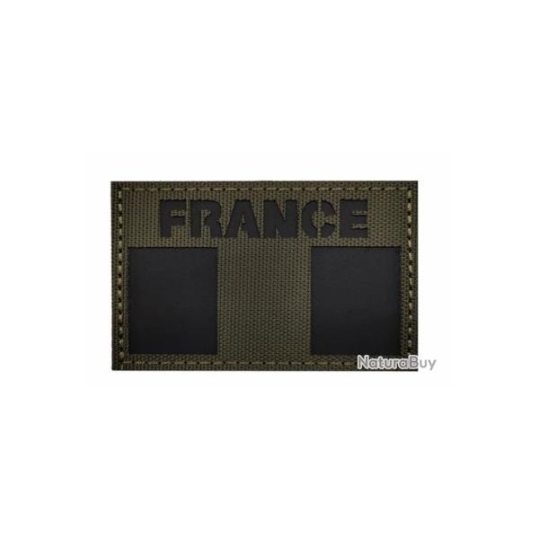 Ecusson/patch - France - Kaki/noir v1 - velcro - Livraison gratuite