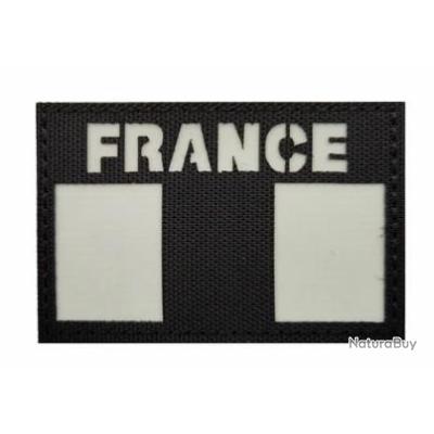 Ecusson/patch France velcro Kaki-Noir - Collection