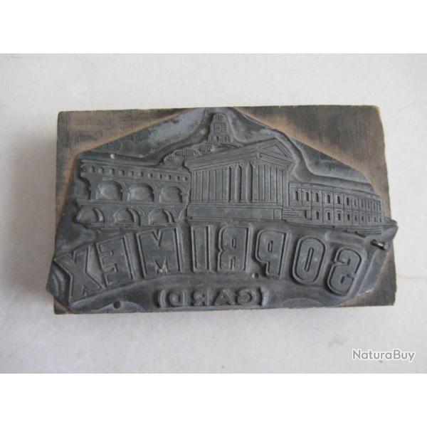 Matrice d'imprimerie publicitaire Soprimex (Gard) 1975