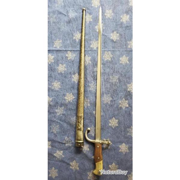 BAIONNETTE POUR FUSIL GRAS + FOURREAU - PARIS OUDRY 1880
