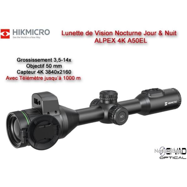 Lunette HIKMICRO de Vision Nocturne ALPEX 4K A50EL avec T�l�m�tre