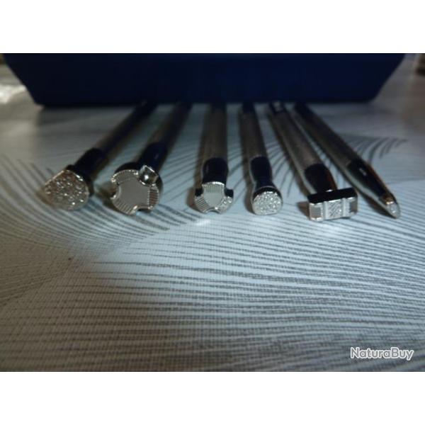 kit couture cuir - poin�on - lot de x6