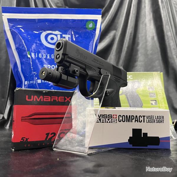 Pack laser pr�t a tirer PISTOLET 6MM BERSA BP9CC CO2 BLOWBACK - Airsoft