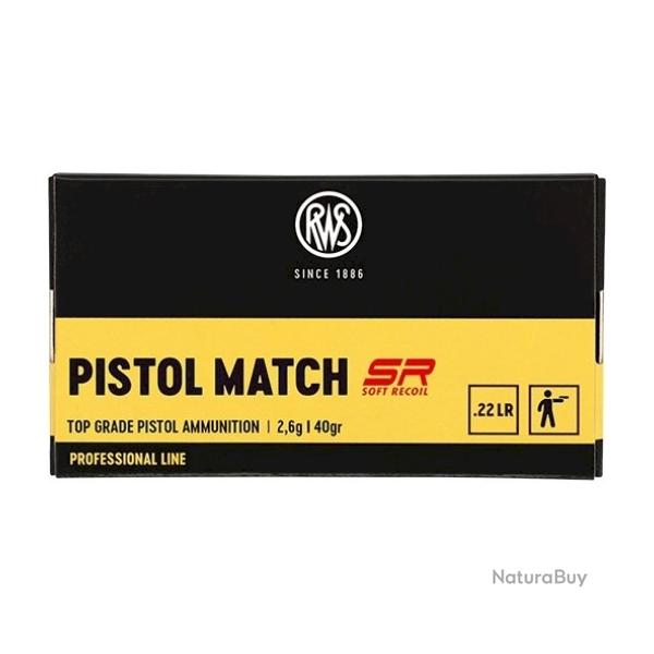 Munitions RWS cal.22lr professional line pistol match sr 40gr 2.6g par 500