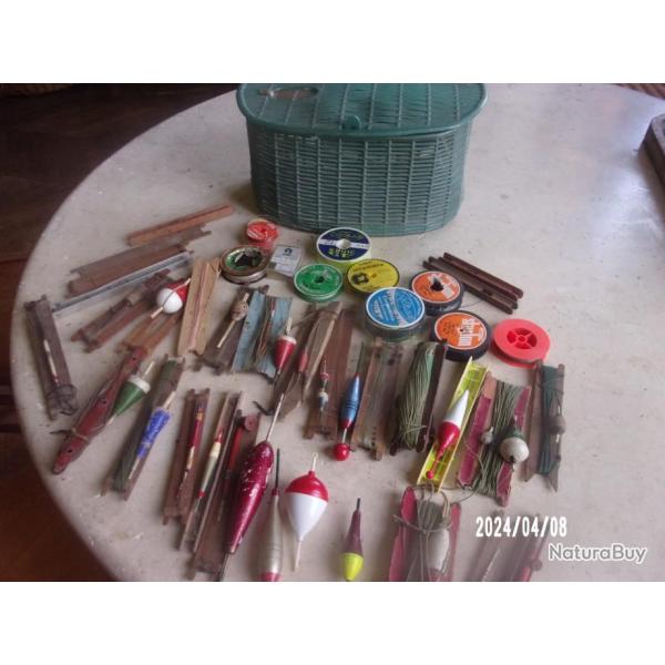 lot ancien materiel de peche