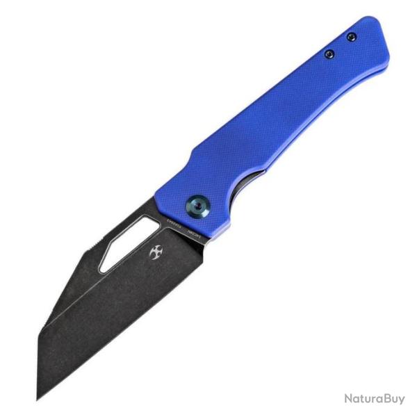 Couteau KANSEPT Egress Blue Manche G10 Lame Acier 14C28N Tanto Reverse BLK Linerlock Clip KT1033A2 -