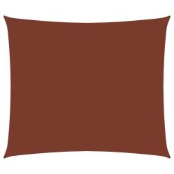 Voile toile d'ombrage parasol tissu oxford rectangulaire 3,5 x 5 m terre cuite 02_0009660